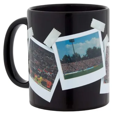 Produktbild von FC Augsburg Zaubertasse mit Bildern vom Rosenaustadion und der WWK ARENA offiziell lizenziert 0,3l