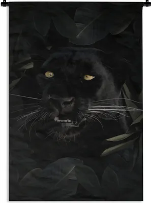 Produktbild von MuchoWow® Wandteppich Wandbehang Panther - Dschungel - Pflanzen 120x180 cm Tapisserie Dekoration Wandtuch - Schlafzimmer - Dekorationen für das Haus