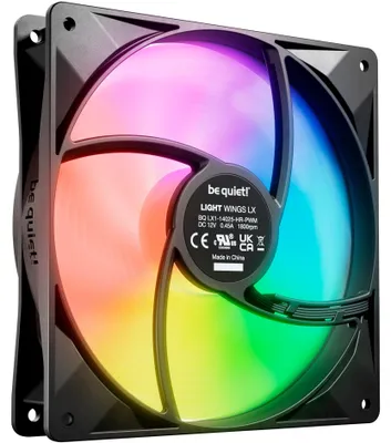 Immagine prodotto di silenzioso! LIGHT WINGS LX 140mm PWM High Speed 3-Pack Black Computer case Fan 14 cm 3 pz