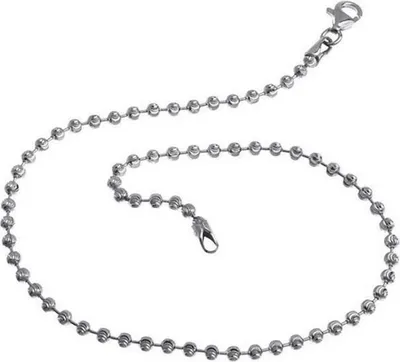 Produktbild von SILBERKETTEN STORE Fußkette Kugel 2,5mm - 925 Silber, Länge wählbar von 23-30cm - 25cm