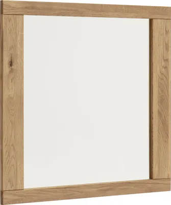 Produktbild von Garderobenspiegel >GRENO< in Eiche, Massivholz / Spiegel - 80x74x2cm (BxHxT)
