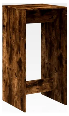 Produktbild von Bartisch, Stehtisch für Küche, Wohnzimmer und Esszimmer, Rechteckiger Tresentisch, Loungetisch, Bistrotisch aus Räuchereiche Holzwerkstoff