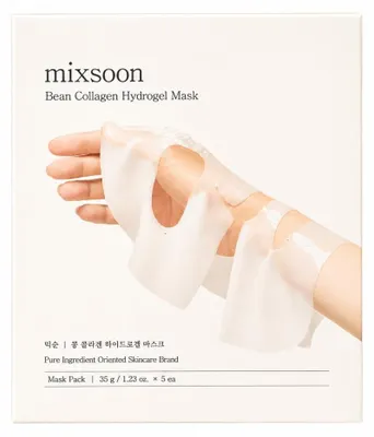 Produktbild von Mixsoon Hydrogel-Maskenpackung mit Bohnenkollagen, 5 Blatt