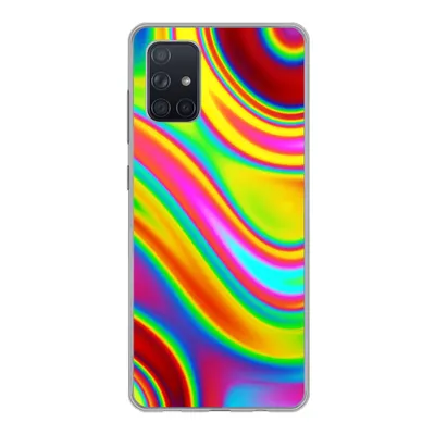 Produktbild von MuchoWow® Handyhülle Schutzhülle Hülle für Samsung Galaxy A51 5G Kunst - Wellen - Farben - Psychedelisch Silikon Softcase Handy Hülle - Abbildung