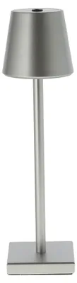Produktbild von LED Tischleuchte, silber, Touchdimmer, Akku, USB, H 38 cm