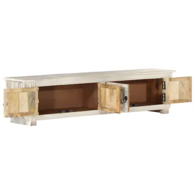 Zdjęcie produktu dla vidaXL Szafka pod TV biała 140x30x35 cm lite drewno mango