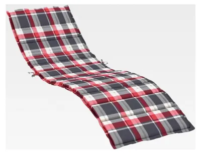 Produktbild von Liegenauflage, Polsterauflage für Gartenliege, Rot Karomuster 200x50x3cm Oxford-Gewebe