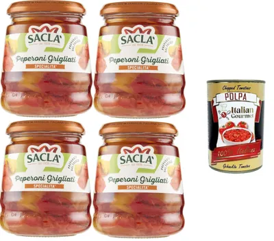 Produktbild von Saclà Italian Gourmet Peperoni Grigliati gegrillte Paprika 4 x 290g