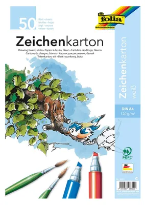 Produktbild von folia Zeichenpapier A4 120g qm Skizzenpapier Künstlerpapier 21x29 7 cm