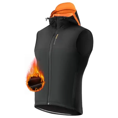 Produktbild von ROCKBROS Winter Winddicht Fahrradweste Warm Fleece Weste für MTB Rennrad 2XL