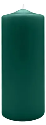 Produktbild von Spitzkopf Stumpen Kerzen Dunkelgrün 25 x Ø 10 cm, 6 Stück