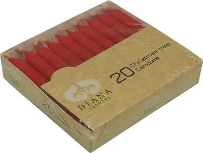 Produktbild von Diana Candles Baumkerzen Ø 1,2 cm x 11 cm rot 20er Pack