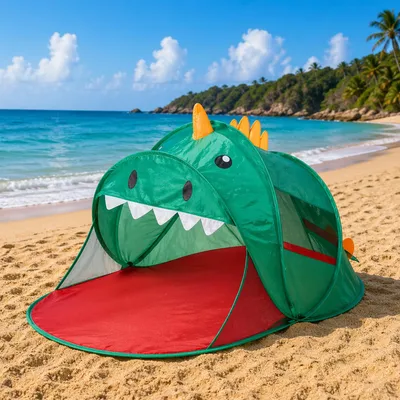 Produktbild von PopUP Muschel Strandmuschel Strandzelt GRÜN L180xB95xH75cm UPV50+