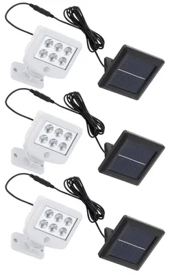 Produktbild von 3er Set LED Solarleuchte, weiß, beweglicher Spot, Bewegungsmelder