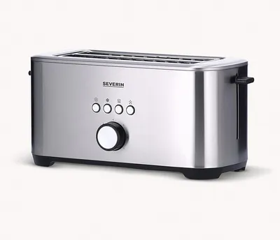 Produktbild von SEVERIN Langschlitztoaster mit Bagel-Funktion AT 2512 AT 2512 aus Edelstahl, gebürstetsilber Toaster Toaster Edelstahl Turbo Toaster Toaster