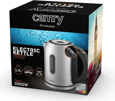 Produktbild von Camry CR 1253 1.7l 2200W Edelstahl Wasserkocher (CR 1253)