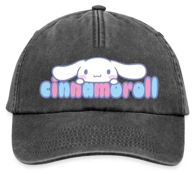 Produktbild von Spreadshirt Cinnamoroll Guckt Über Schriftzug Vintage Cap, One size, Vintage Schwarz