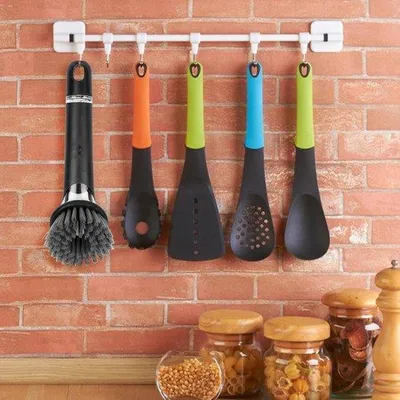 Immagine prodotto di Spazzola da cucina con spazzola per la pulizia e dispenser di sapone per i piatti