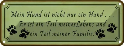 Produktbild von vianmo Blechschild 10x27 cm mein Hund ist nicht nur ein Tier Haustier