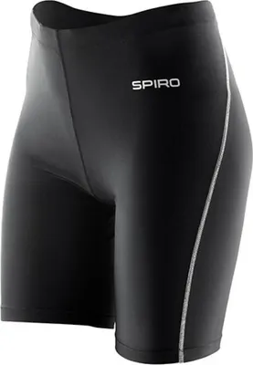 Produktbild von SPIRO S250F | Damen Bodyfit Sport Shorts + Atmungsaktiv - Farbe: Black - Größe: M/L