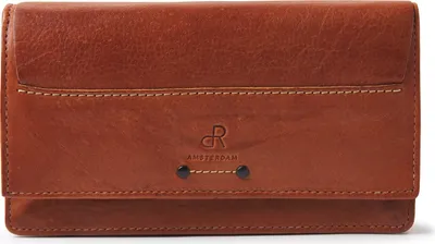 Produktbild von dR Amsterdam Leder Geldbörse für Damen | Overslag-Geldbörse | Kartenhalter für Damen | RFID-Schutz | Tampa - 93190 Camel