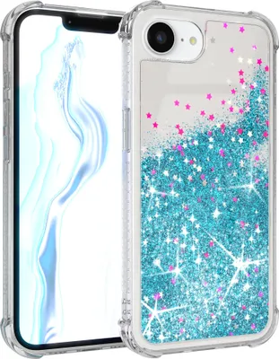 Produktbild von EAZY CASE - Glitzer Hülle kompatibel mit Apple iPhone 17e Glitzer Schutzhülle, Soft Case, Backcover Transparent mit Motiv