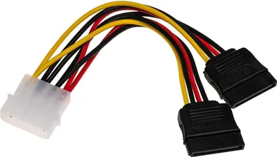 Obrázek produktu pro Akyga AK-CA-16, 0,15 m, Molex (4-pin), 2 x SATA 15-pin, 90 mm, 98 mm, 1,3 cm