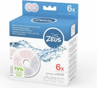 Zdjęcie produktu dla Triple Action, filtr do fontann dla kota Zeus, 6szt/OPAK