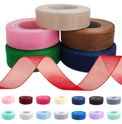 27m Chiffonband 25mm Polyesterband Dekoration Schleifenband Geschenkband Farbwahl