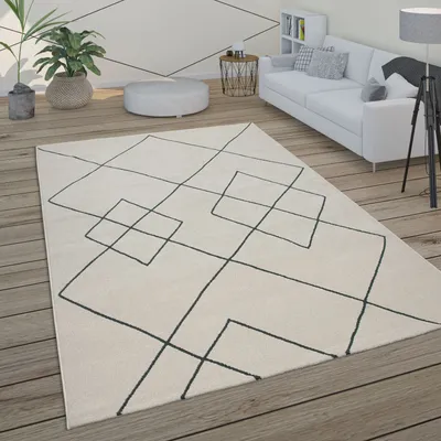 Immagine prodotto di Tappeto Soggiorno Scandi a rombi Moderno Bianco Vari disegni Dimensioni Dimensioni 120x170 cm