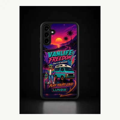 Productafbeelding van Samsung A70 hoesje, telefoonhoesje, beschermhoesje, case met Vanlife design – LUNØIR ©