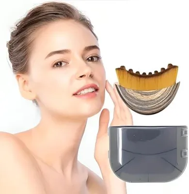 Produktbild von 1 Stück Gesichtsbürste für trockene Lymphdrainage zur Formung von Gesicht, Kinn und Kieferpartie, Hautpflegewerkzeug