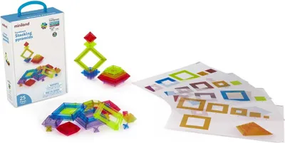 Produktbild von Miniland Stapelpyramiden - Lernspielzeug mit Licht für Kinder