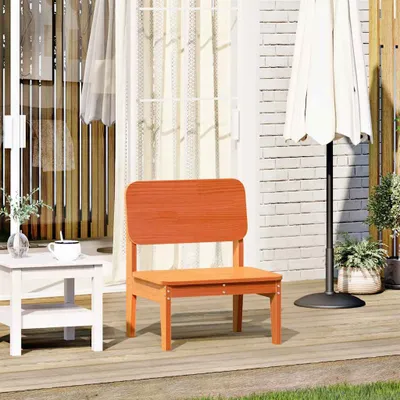 Produktbild von Hochwertig Gartenstuhl Wachsbraun 60x52,5x72 cm Massivholz Kiefer 859319