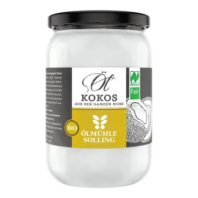 Image de Huile de coco Natureland Fair, issue de la noix de coco entière, 500 ml, pack de 2