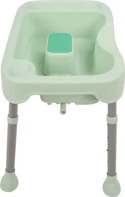 Produktbild von Haarwaschbecken für bettlägerige Menschen, ergonomische Kopfstütze, höhenverstellbare Shampoo-Station mit Schlauch, Grün