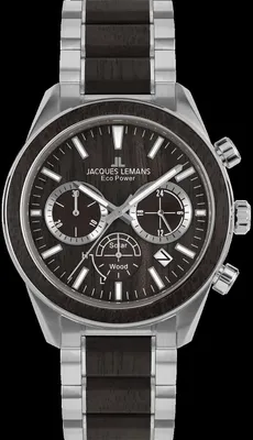 Produktbild von Jacques Lemans 1-2115I Eco Power Wood Herrenuhr 44mm 10ATM