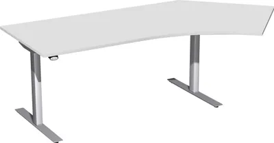 Produktbild von Schreibtisch Elektro Flex 2.166 x 650-1.250 x 800/1.131 mm lichtgrau