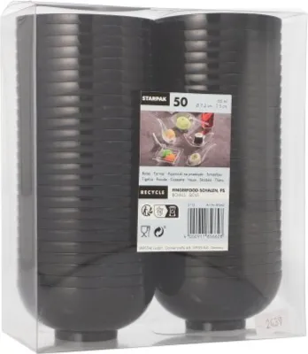 Produktbild von Fingerfood - Schalen, PS rund 65 ml Ø 7,2 cm · 3 cm schwarz