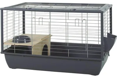 Obrázek produktu pro ZOLUX Néolife klec pro morčata a hlodavce, 80 x 52,5 x 48 cm, šedá, s příslušenstvím, rozšiřitelná