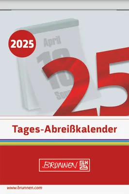 Produktbild von BRUNNEN Abreißkalender (2025), 1 Seite = 1 Tag, 65 × 98 mm