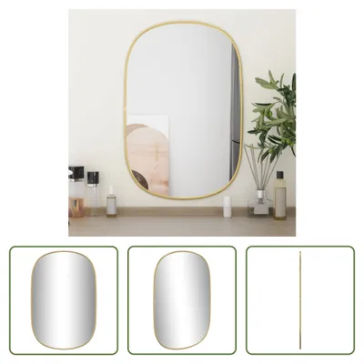 Produktbild von The Living Store Wandspiegel Golden 60x40 cm