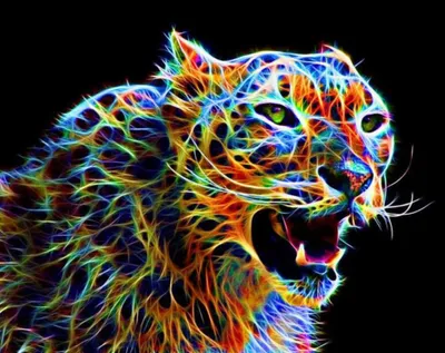 Produktbild von Malen nach Zahlen 5d Diamond Painting Bunter Gepard Malen nach Zahlen 30x40cm