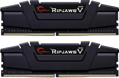 Produktbild von G.Skill Ripjaws V F4-3200C16D-16GVKB, 16 GB, 2 x 8 GB, DDR4, 3200 MHz, 288-pin DIMM, Schwarz