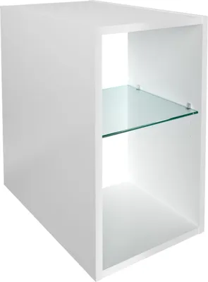 Produktbild von FACKELMANN Badregal Oxford / offener Badschrank / Maße (B x H x T): ca. 30 x 50,9 x 48,7 cm / hochwertiger Schrank fürs Bad und Gäste-WC / Badezimmerschrank mit 2 Fächern / Korpus: Weiß