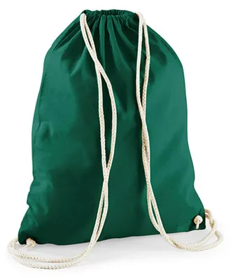Produktbild von Westford Mill W110 | Baumwoll Gymsac / Turnbeutel | 37 x 46 cm - Farbe: Bottle Green - Größe: 37 x 46 cm