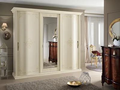 Produktbild von Kleiderschrank Schlafzimmer Kleiderschränke Klassische Möbel Weiß Mobilificio