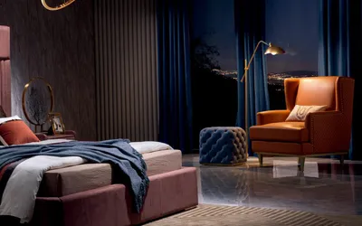Productafbeelding van Oorresteel, fauteuil, televisie, design, gestoffeerde bank, sofa, leren bank, designmeubels