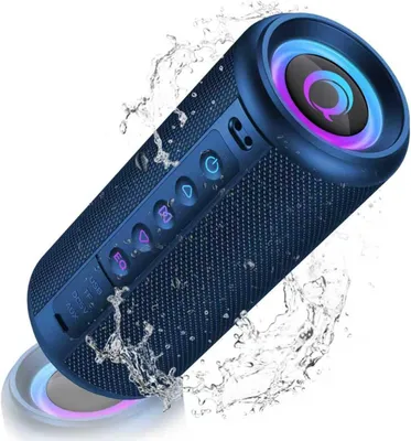 Produktbild von Bluetooth Lautsprecher 20W mit Bluetooth 5.4, IPX7 Wasserdicht, RGB Licht, 20 Std Akku, TWS Stereo, USB-C, Tragbare Musikbox für Outdoor