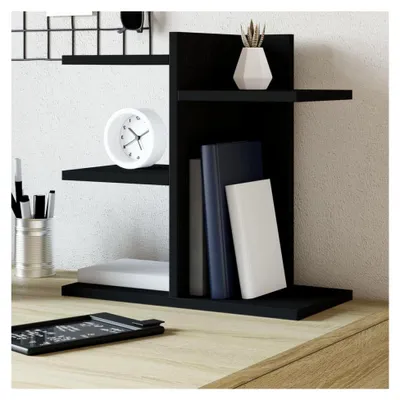 Produktbild von Schreibtisch-Organizer Schwarz 42x21,5x42 cm Holzwerkstoff für Bürobedarf und Ablage